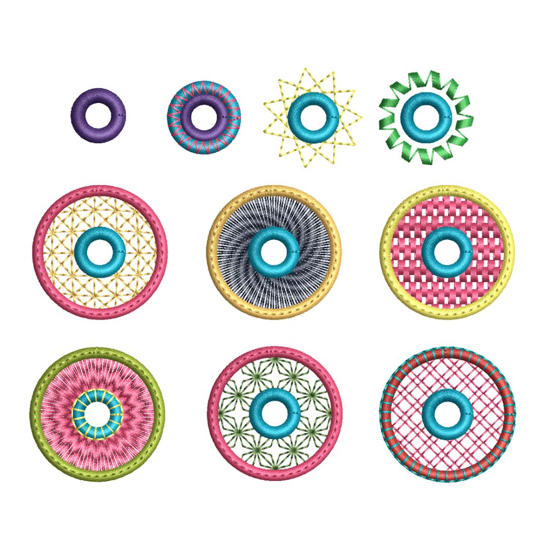 Digitale Stickdatei "Ösen-Stars"