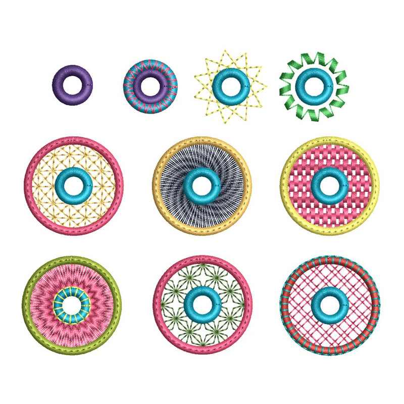 Digitale Stickdatei "Ösen-Stars"