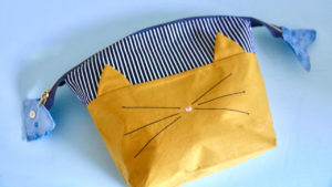 Kosmetiktasche in Katzenform nähen: Patternhack für Tasche Trisch