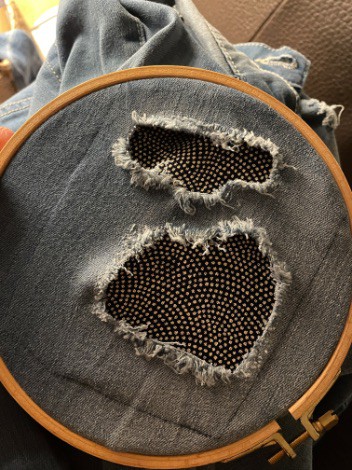 Destroyed Jeans reparieren