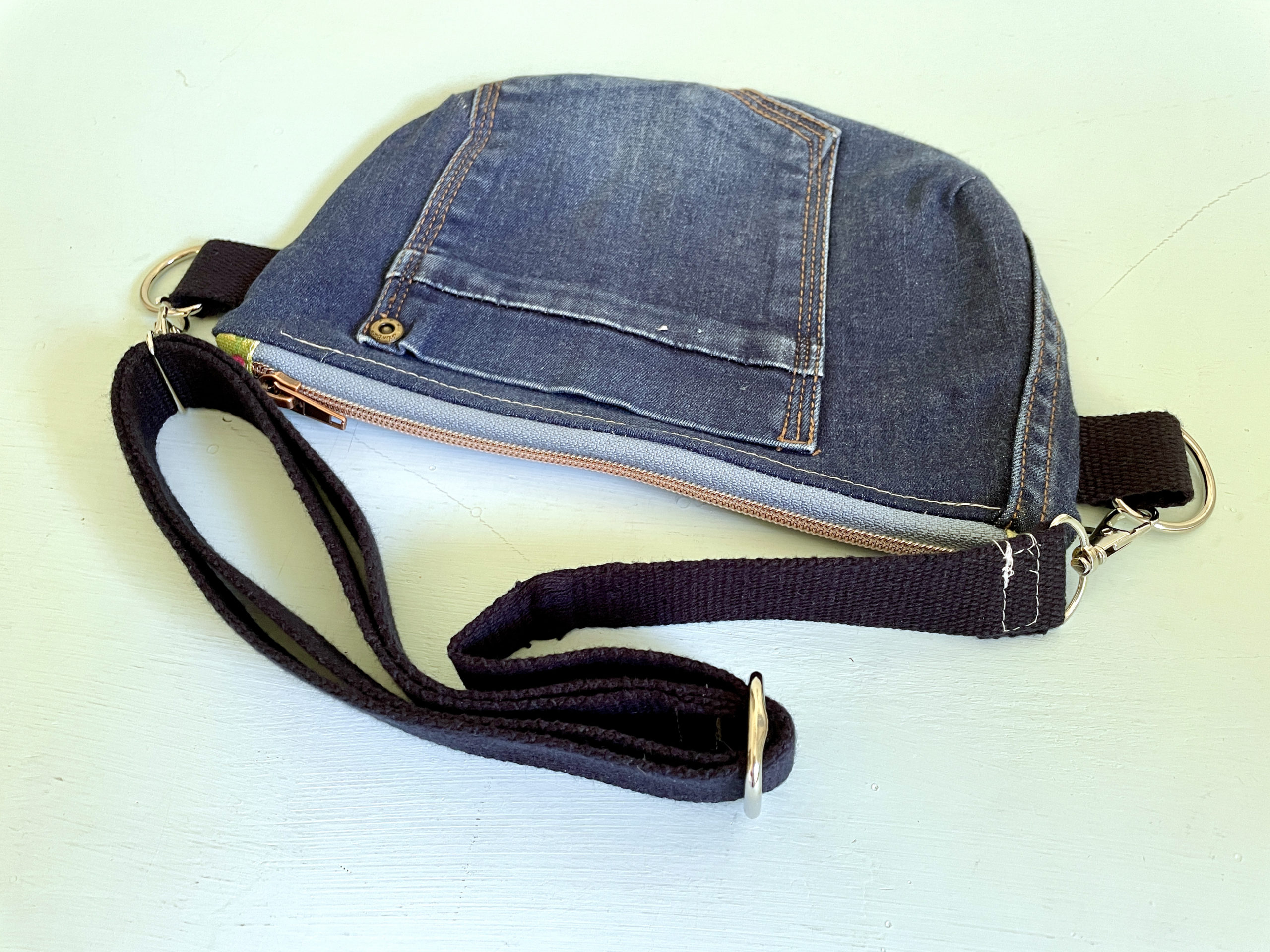Tiptoi Tasche nähen aus Jeans ohne Schnittmuster für Anfänger Upcycling  Kosmetiktäschchen nachhaltig 