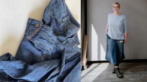 Rock aus alter Jeans nähen – Upcycling schnell & einfach!
